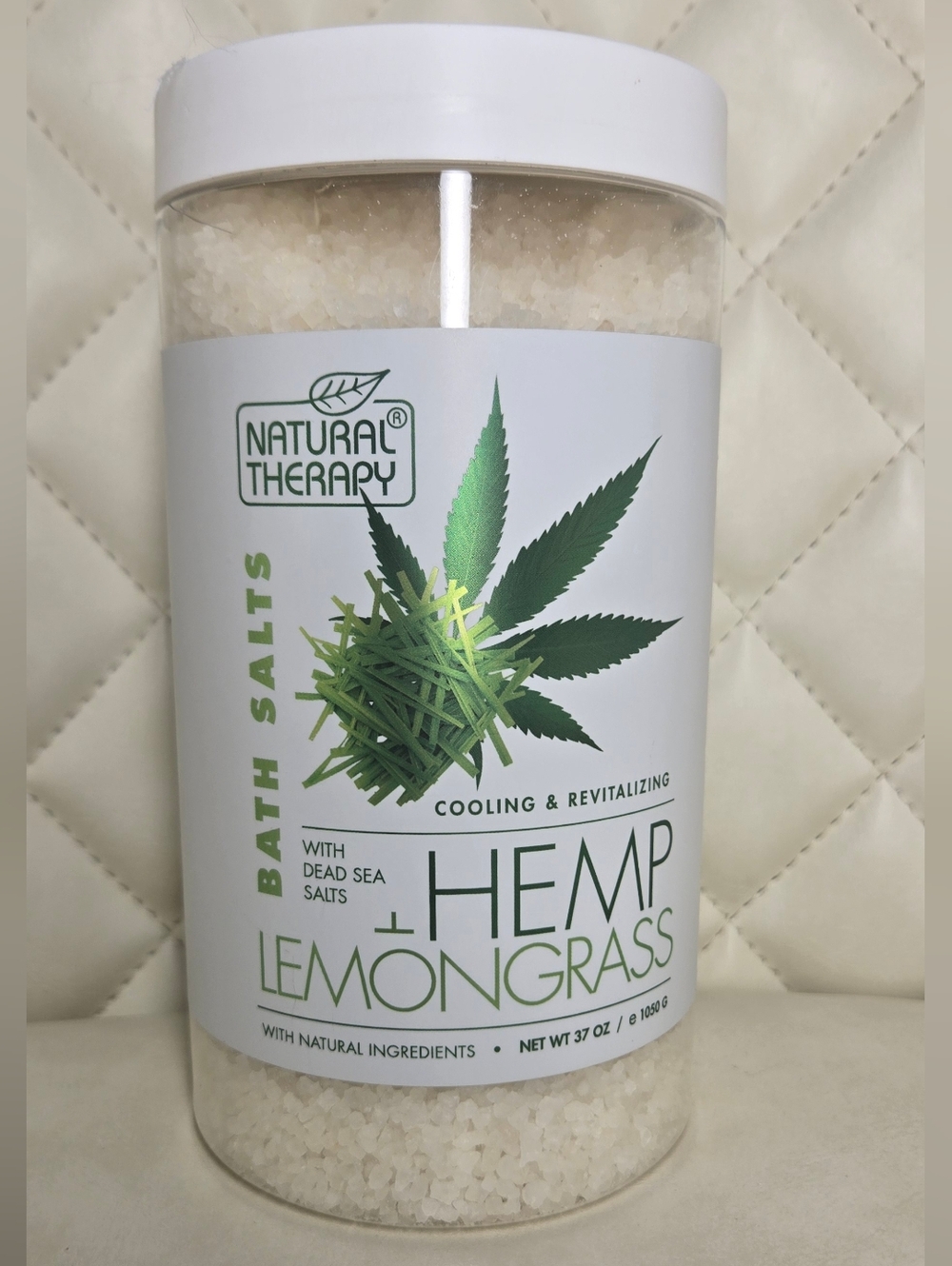Natural Therapy Hemp & Lemongrass Dead Sea Bath Salts 37 oz